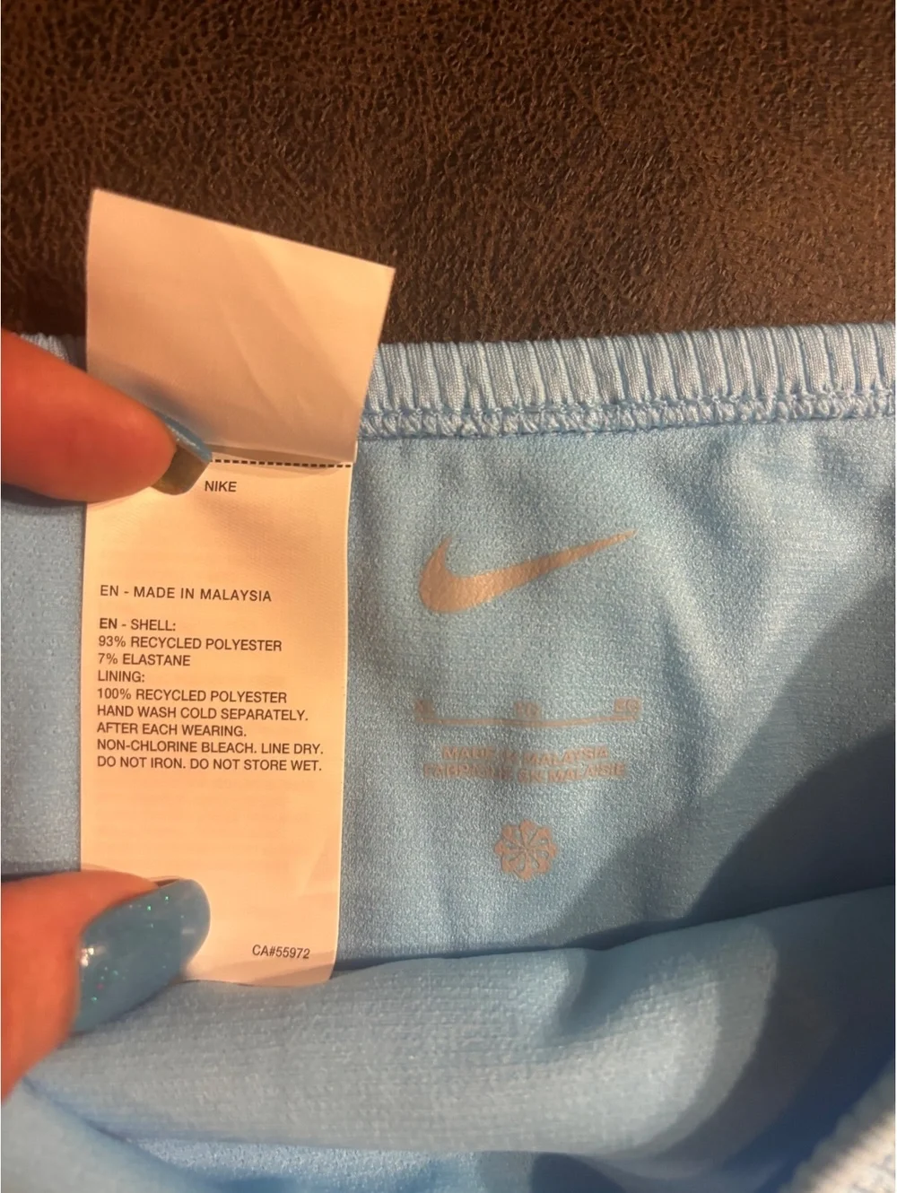 Nike Swim Ribbed Bikini Bottom XL Blue Textured High Leg NWT Move to Zero